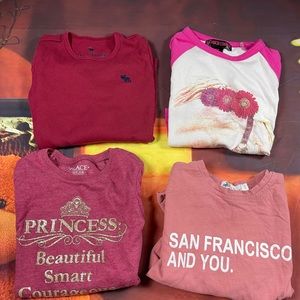 Bundle of girl’s long sleeve tees